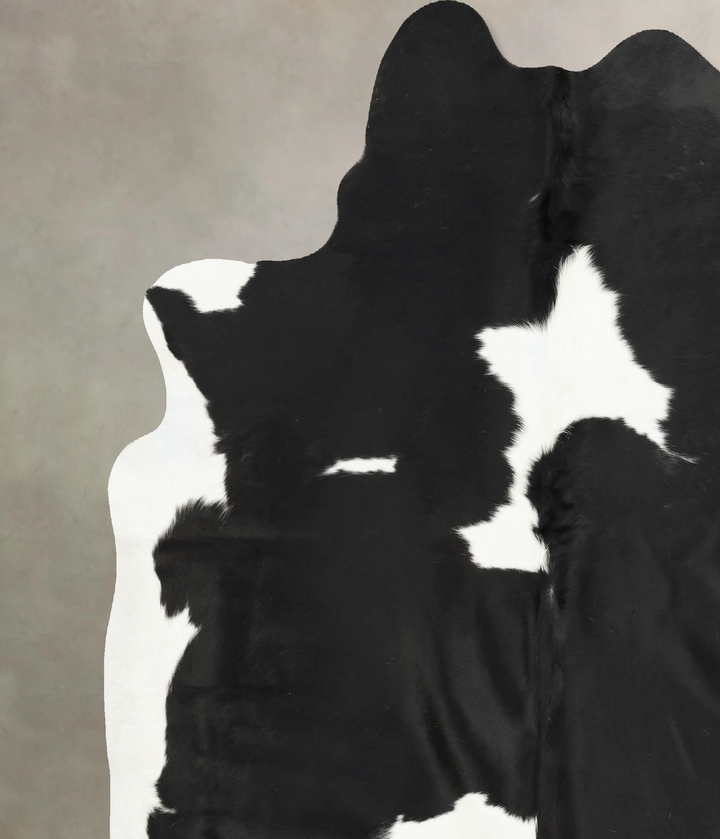 Black and White XX-Large Brazilian Cowhide Rug 7'10"H x 6'10"W #B15905 by Hudson Hides