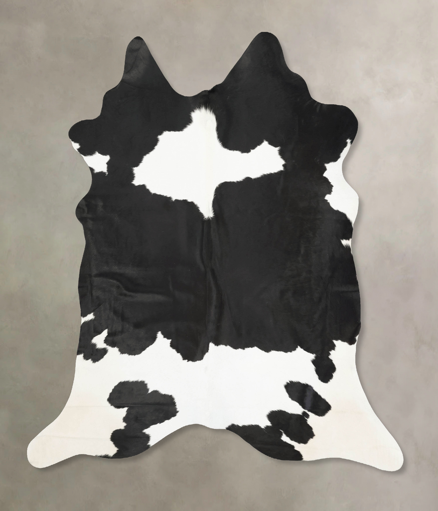 Black and White XX-Large Brazilian Cowhide Rug 7'7"H x 6'9"W #B15906 by Hudson Hides