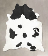 Black and White XX-Large Brazilian Cowhide Rug 8'3"H x 7'4"W #B15908 by Hudson Hides