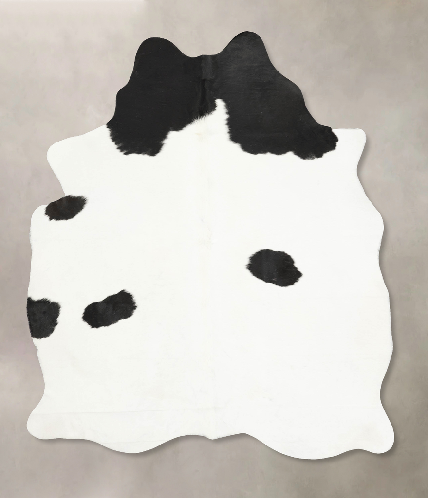 Black and White X-Large Brazilian Cowhide Rug 7'4"H x 5'9"W #B15909 by Hudson Hides