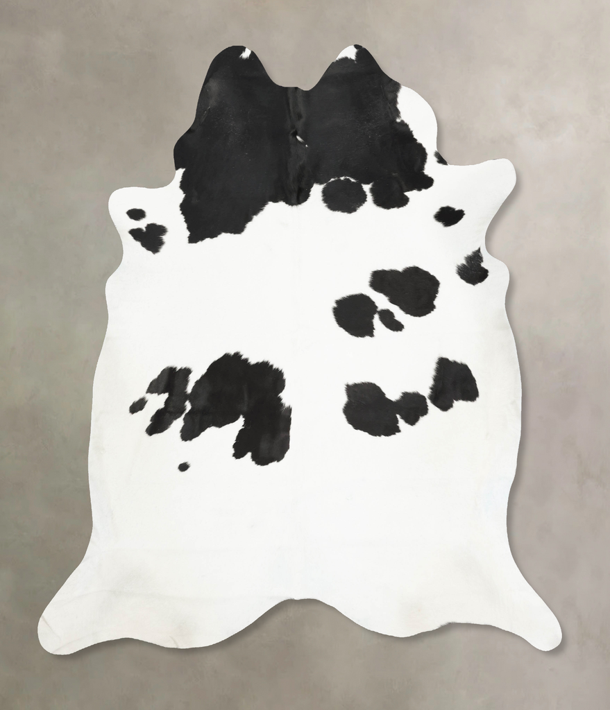 Black and White XX-Large Brazilian Cowhide Rug 8'0"H x 7'10"W #B15910 by Hudson Hides