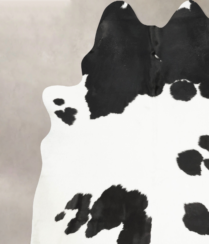 Black and White XX-Large Brazilian Cowhide Rug 8'0"H x 7'10"W #B15910 by Hudson Hides