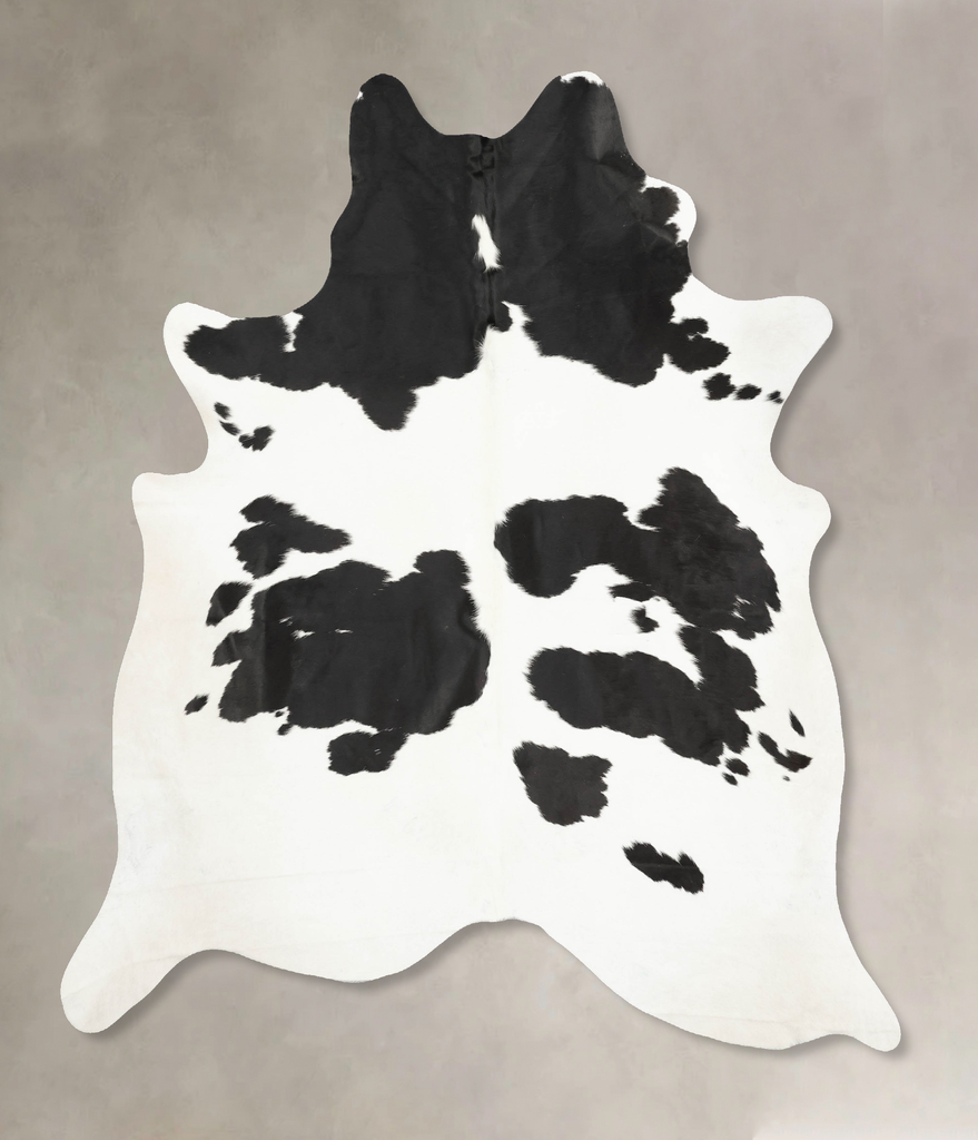 Black and White XX-Large Brazilian Cowhide Rug 7'11"H x 6'9"W #B15911 by Hudson Hides