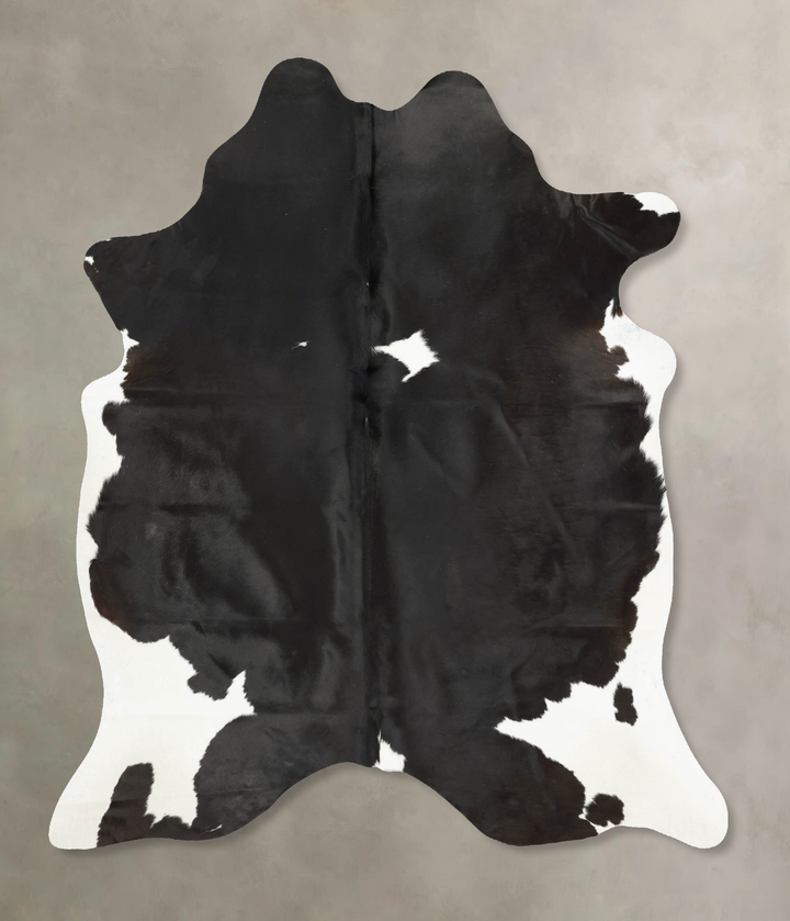 Black and White X-Large Brazilian Cowhide Rug 7'1"H x 6'3"W #B15914 by Hudson Hides