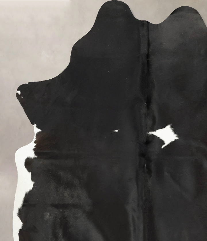Black and White X-Large Brazilian Cowhide Rug 7'1"H x 6'3"W #B15914 by Hudson Hides