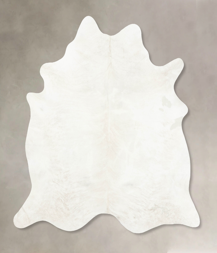 Ivory with Beige XX-Large Brazilian Cowhide Rug 7'10"H x 6'9"W #B15918 by Hudson Hides