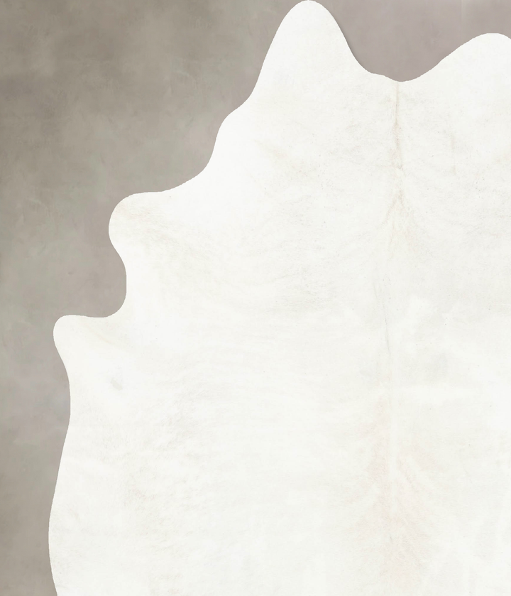 Ivory with Beige XX-Large Brazilian Cowhide Rug 7'10"H x 6'9"W #B15918 by Hudson Hides