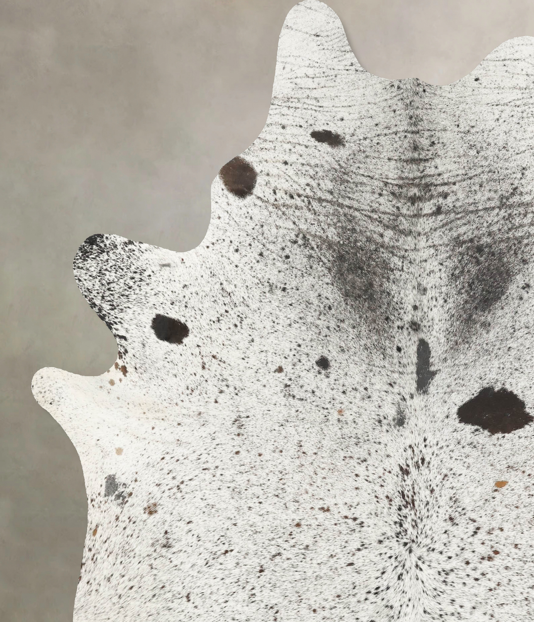 Salt and Pepper Black X-Large Brazilian Cowhide Rug 7'10"H x 6'3"W #B1