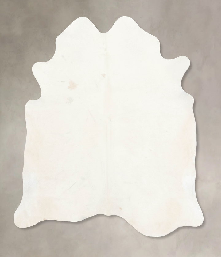 Ivory with Beige XX-Large Brazilian Cowhide Rug 7'10"H x 6'8"W #B15926 by Hudson Hides