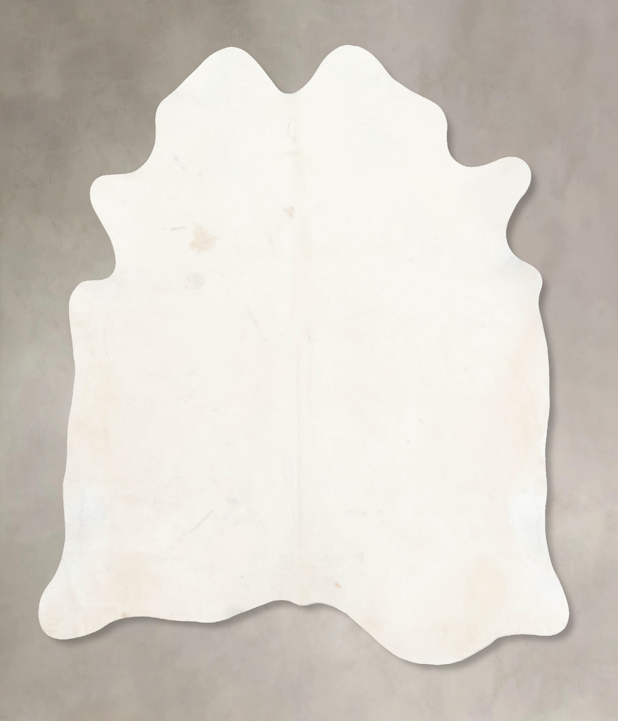 Ivory with Beige XX-Large Brazilian Cowhide Rug 7'10"H x 6'8"W #B15926 by Hudson Hides
