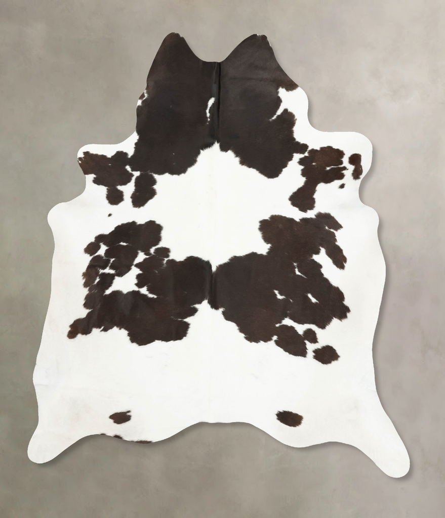 Chocolate and White XX-Large Brazilian Cowhide Rug 8'2"H x 6'6"W #B15930 by Hudson Hides