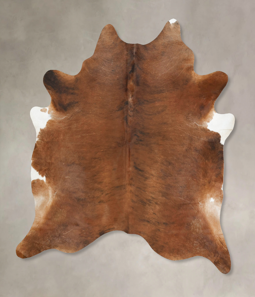 Medium Brindle XX-Large Brazilian Cowhide Rug 7'9"H x 6'8"W #B15933 by Hudson Hides
