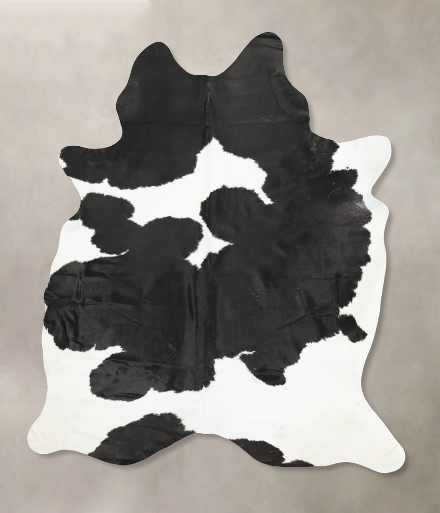 Black and White X-Large Brazilian Cowhide Rug 7'10"H x 6'1"W #B15934 by Hudson Hides