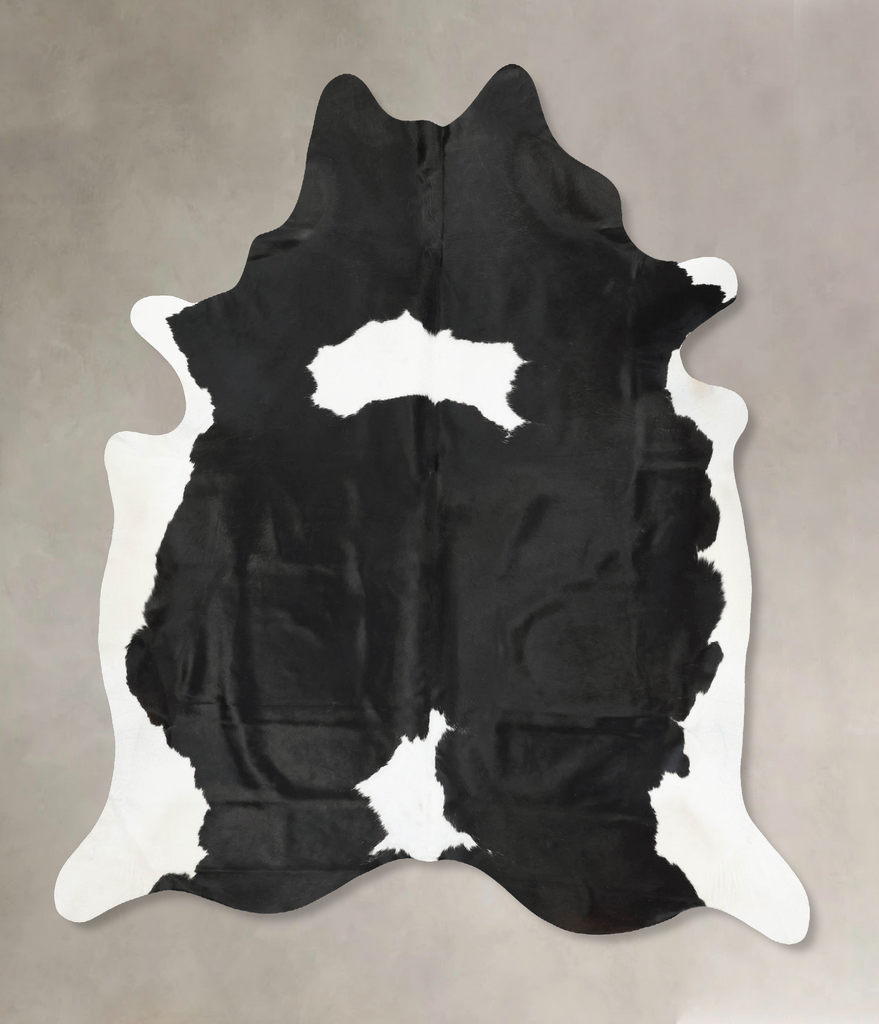Black and White XX-Large Brazilian Cowhide Rug 8'5"H x 7'3"W #B15938 by Hudson Hides