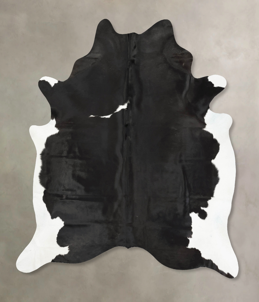 Black and White XX-Large Brazilian Cowhide Rug 8'3"H x 6'9"W #B15939 by Hudson Hides