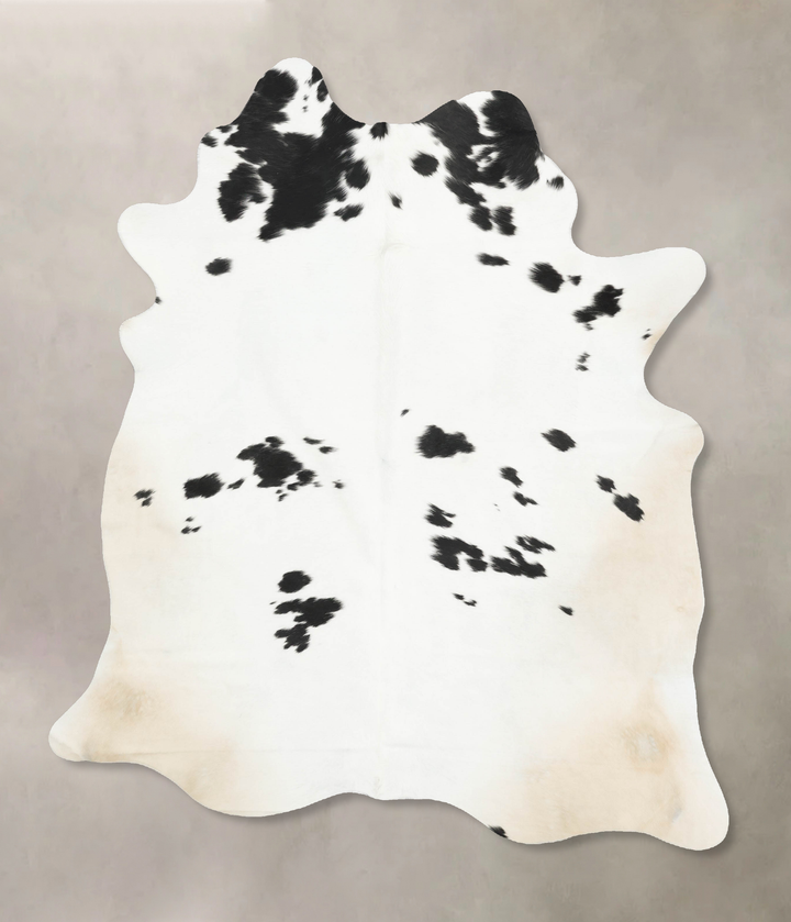 Black and White X-Large Brazilian Cowhide Rug 7'7"H x 6'1"W #B15940 by Hudson Hides