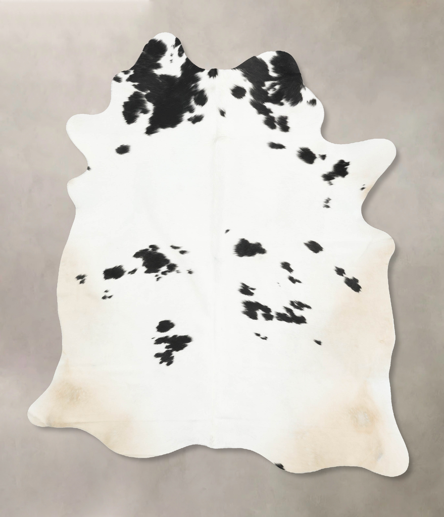 Black and White X-Large Brazilian Cowhide Rug 7'7"H x 6'1"W #B15940 by Hudson Hides