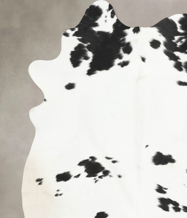 Black and White X-Large Brazilian Cowhide Rug 7'7"H x 6'1"W #B15940 by Hudson Hides
