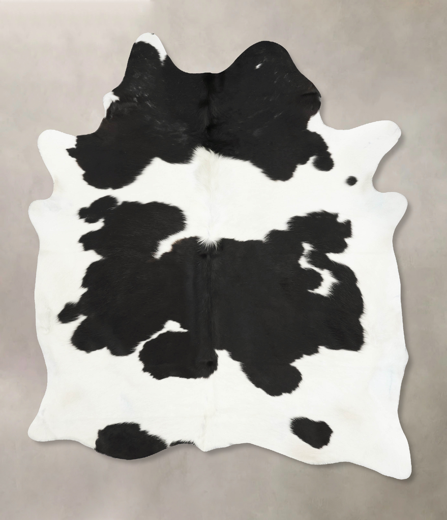 Black and White XX-Large Brazilian Cowhide Rug 8'1"H x 6'3"W #B15941 by Hudson Hides