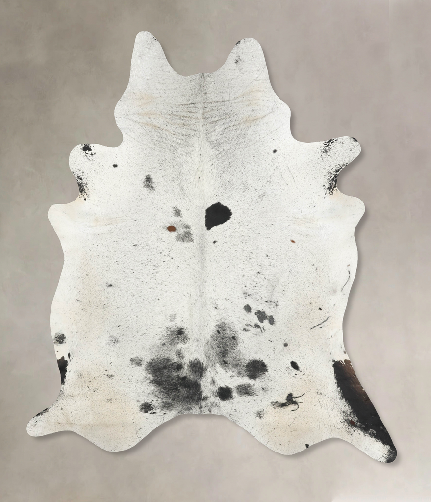 Salt and Pepper Black XX-Large Brazilian Cowhide Rug 8'7"H x 7'2"W #B15944 by Hudson Hides