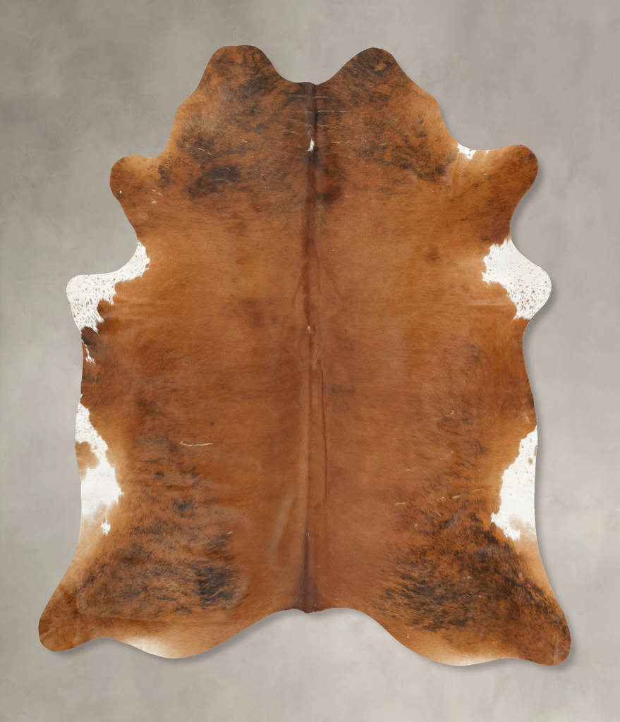 Medium Brindle X-Large Brazilian Cowhide Rug 7'6"H x 6'8"W #B15946 by Hudson Hides