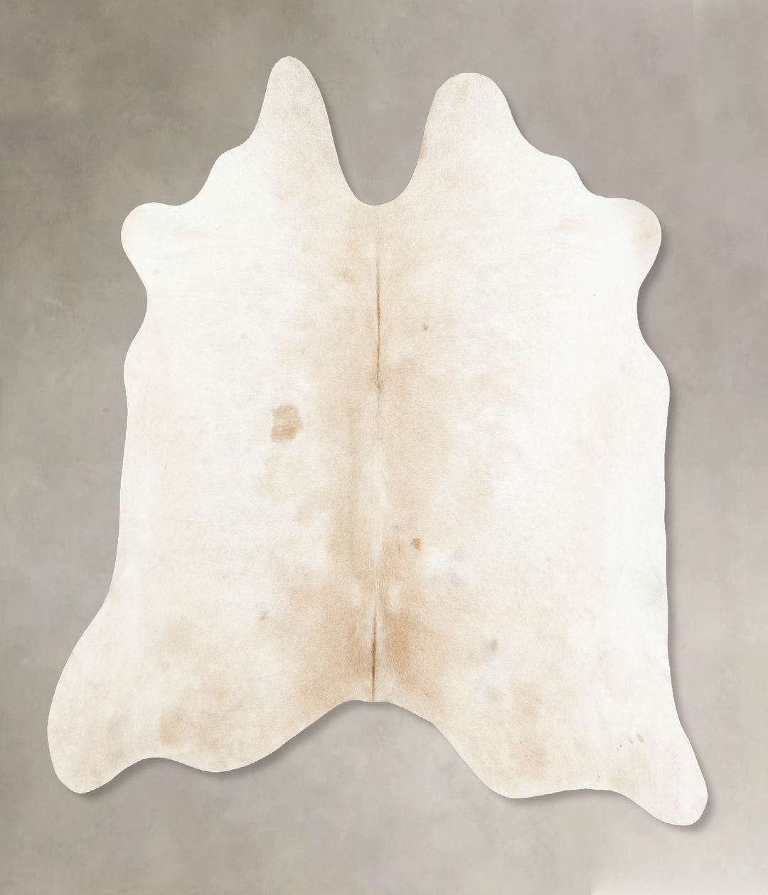 Ivory with Beige X-Large Brazilian Cowhide Rug 6'2"H x 6'7"W #B15949 b