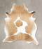 Beige and White X-Large Brazilian Cowhide Rug 7'9