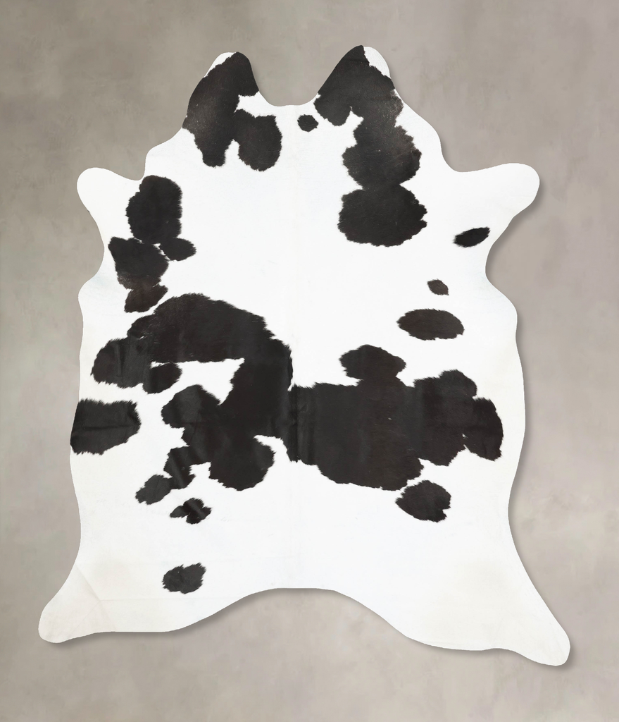 Black and White XX-Large Brazilian Cowhide Rug 8'8"H x 6'10"W #B15962 by Hudson Hides