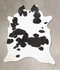 Black and White XX-Large Brazilian Cowhide Rug 8'8