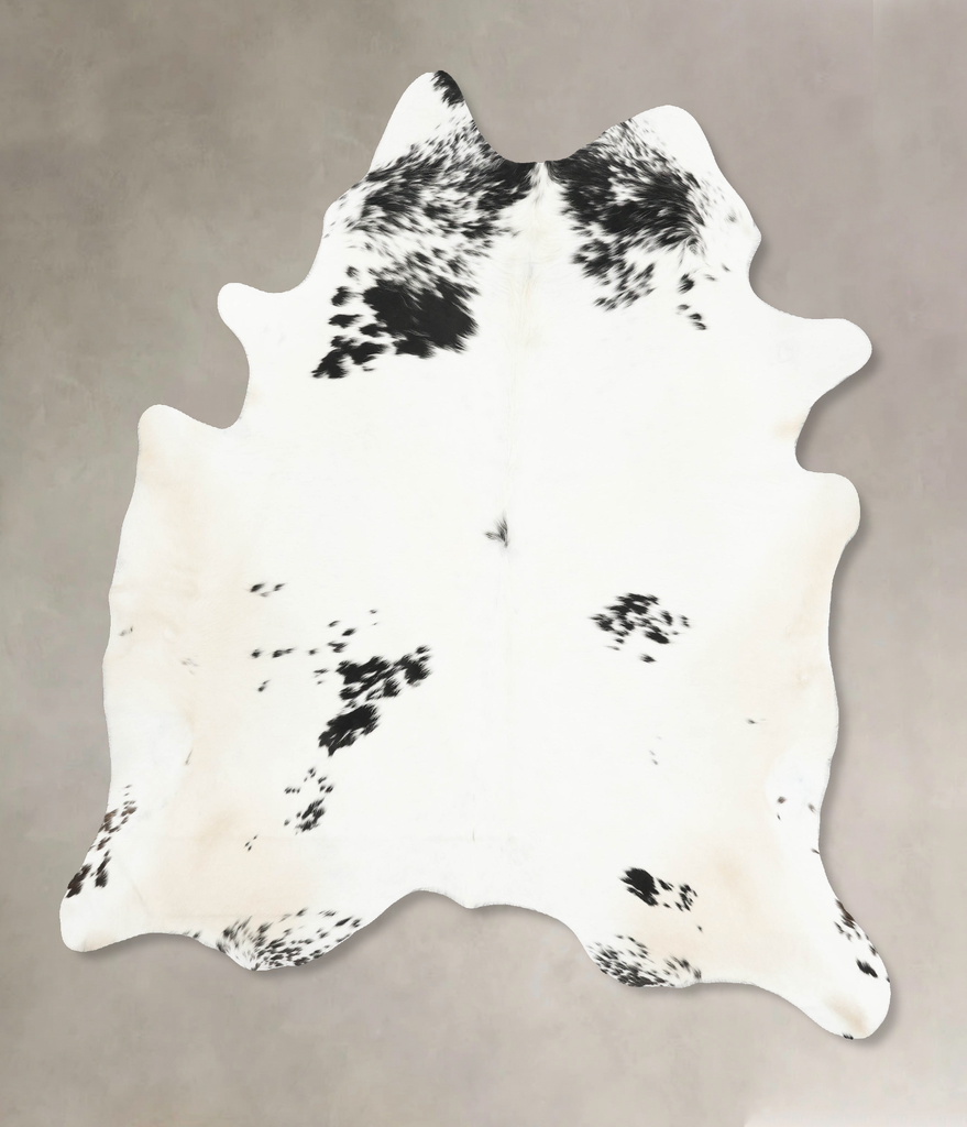 Black and White X-Large Brazilian Cowhide Rug 7'6"H x 6'5"W #B15963 by Hudson Hides