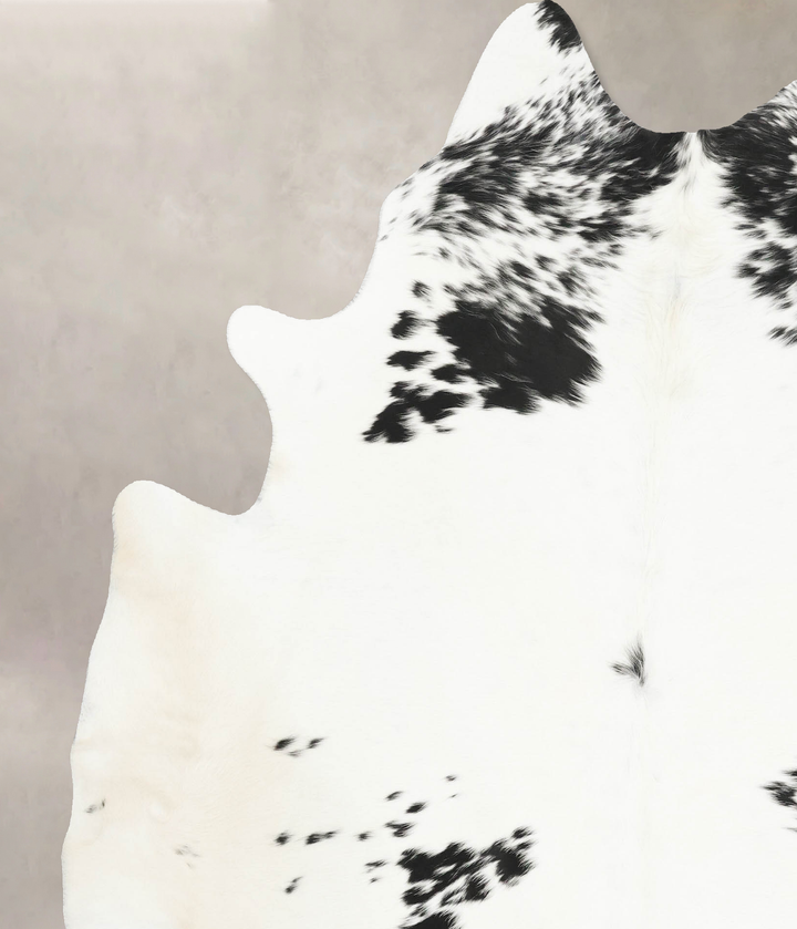 Black and White X-Large Brazilian Cowhide Rug 7'6"H x 6'5"W #B15963 by Hudson Hides