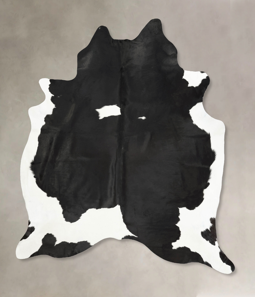 Black and White XX-Large Brazilian Cowhide Rug 8'10"H x 7'2"W #B15966 by Hudson Hides