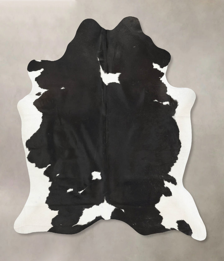 Black and White X-Large Brazilian Cowhide Rug 7'3"H x 6'6"W #B15967 by Hudson Hides
