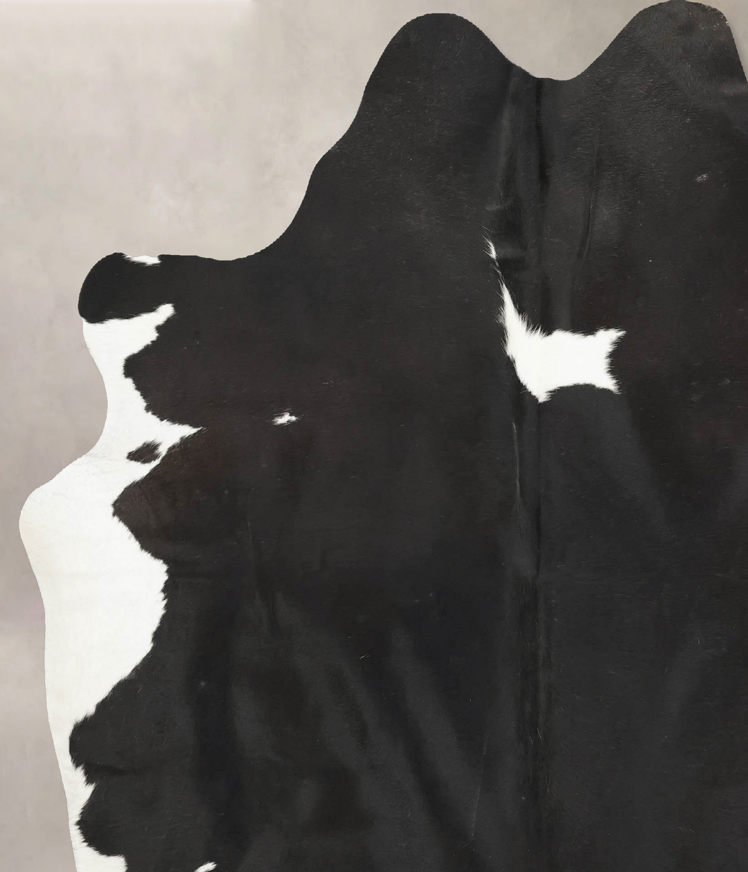 Black and White X-Large Brazilian Cowhide Rug 7'3"H x 6'6"W #B15967 by