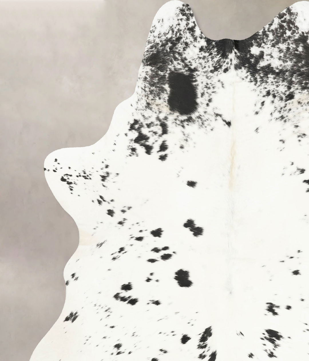 Salt and Pepper Black X-Large Brazilian Cowhide Rug 7'10"H x 6'2"W #B1