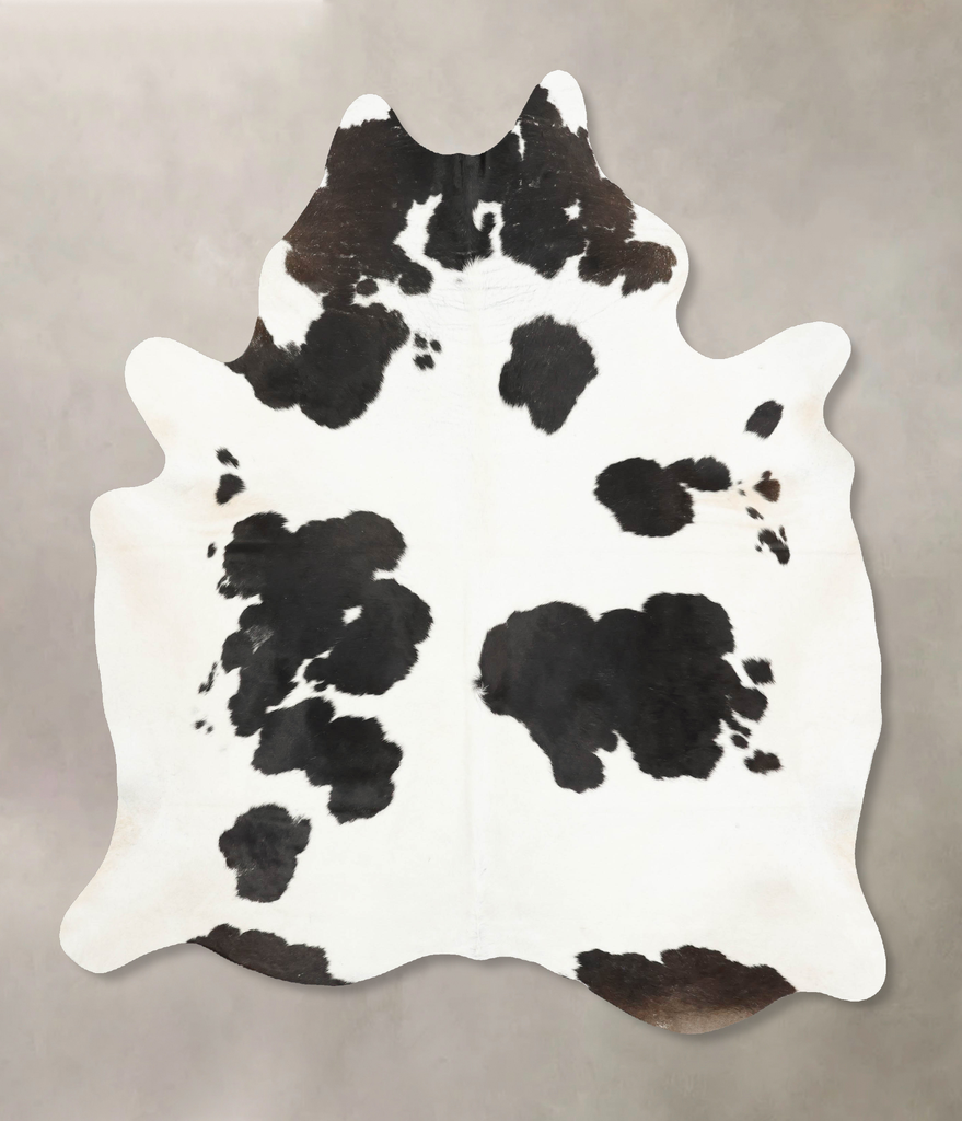 Black and White XX-Large Brazilian Cowhide Rug 7'11"H x 6'4"W #B15971 by Hudson Hides
