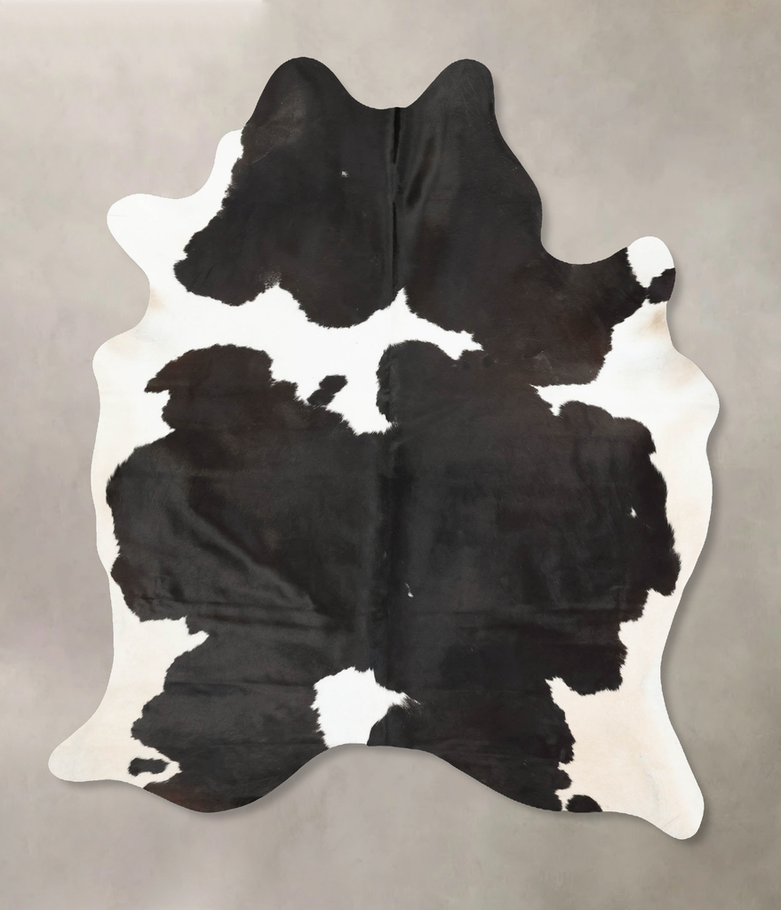 Black and White X-Large Brazilian Cowhide Rug 7'10"H x 5'11"W #B15973 by Hudson Hides