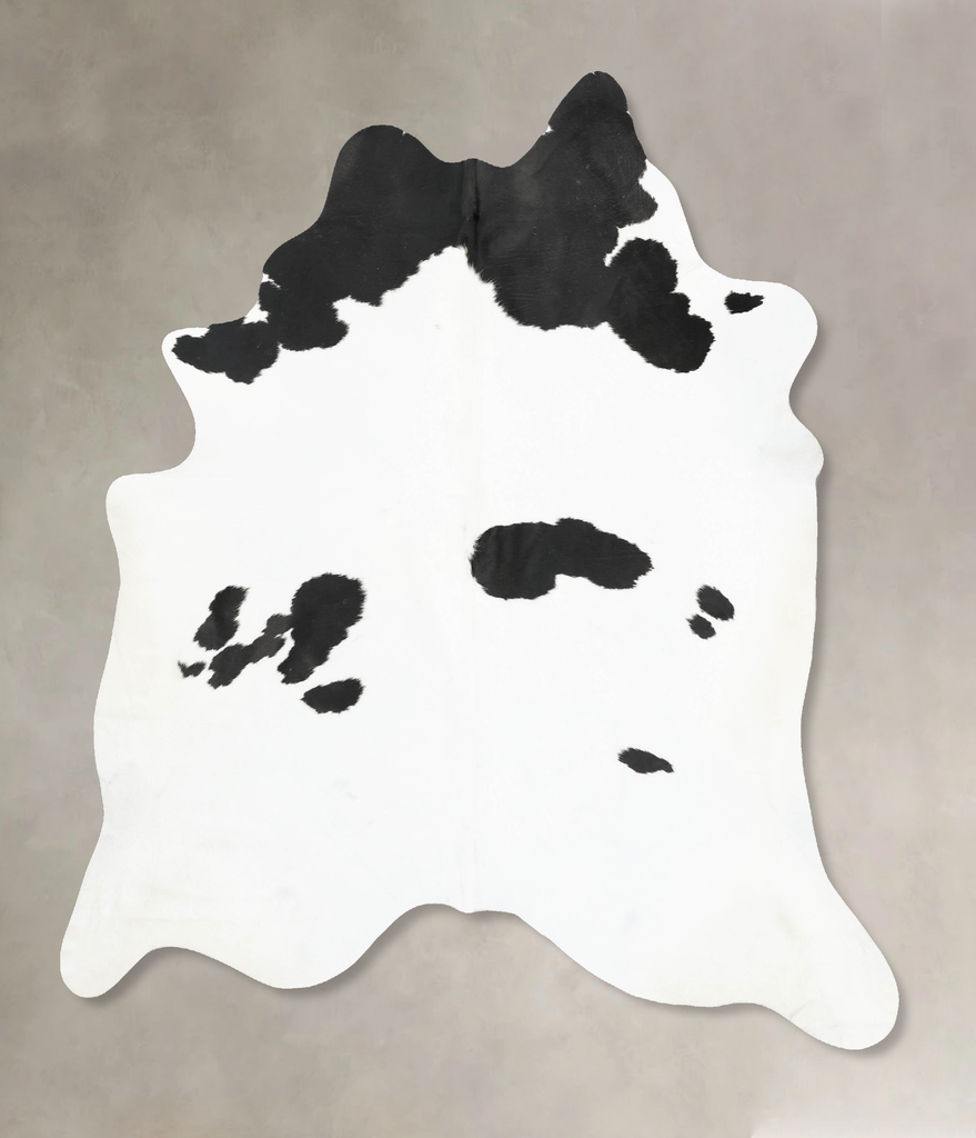 Black and White XX-Large Brazilian Cowhide Rug 7'9"H x 6'8"W #B15974 by Hudson Hides