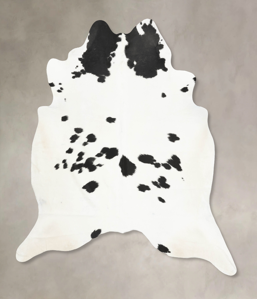 Black and White XX-Large Brazilian Cowhide Rug 9'0"H x 7'8"W #B15978 by Hudson Hides