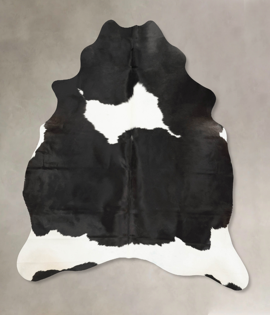 Black and White X-Large Brazilian Cowhide Rug 7'8"H x 6'3"W #B15980 by Hudson Hides