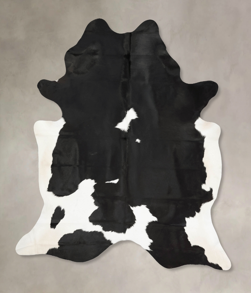 Black and White XX-Large Brazilian Cowhide Rug 8'7"H x 7'2"W #B15981 by Hudson Hides