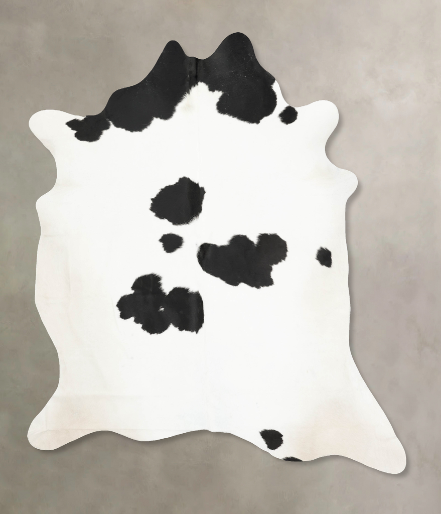 Black and White XX-Large Brazilian Cowhide Rug 8'1"H x 7'3"W #B15982 by Hudson Hides
