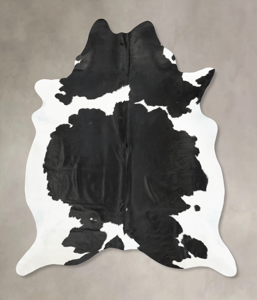 Black and White XX-Large Brazilian Cowhide Rug 8'6"H x 7'3"W #B15985 by Hudson Hides