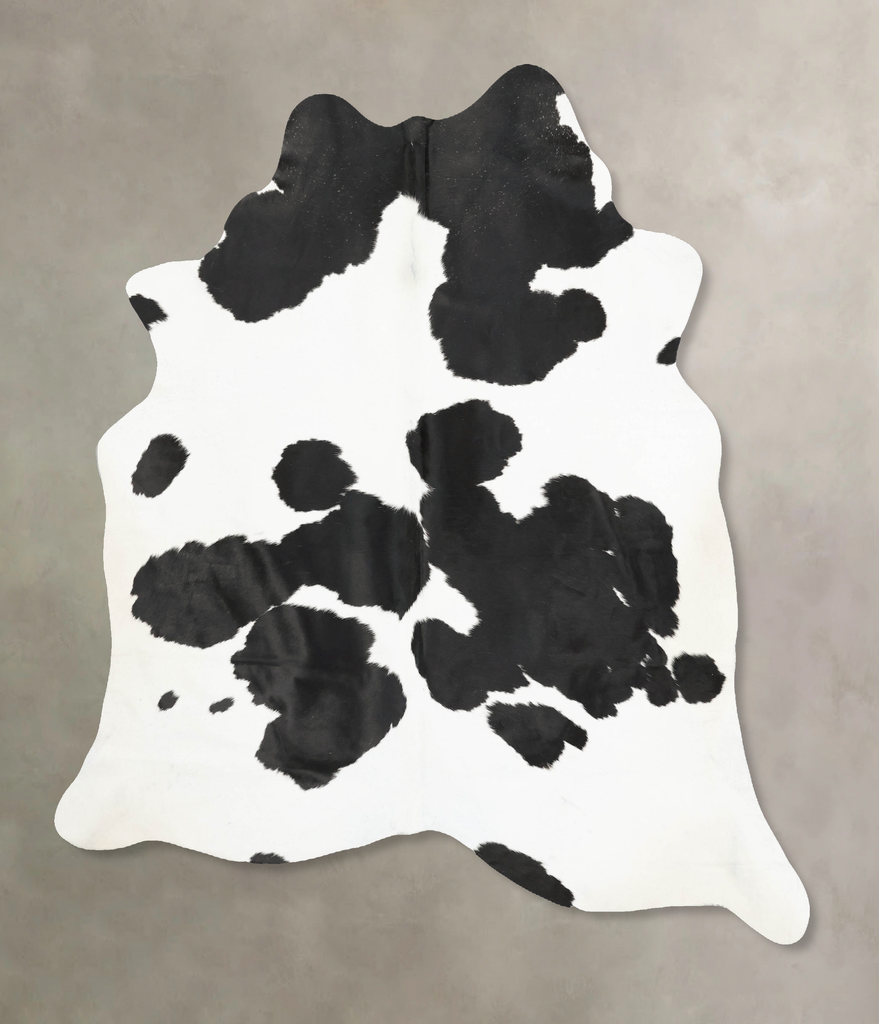 Black and White X-Large Brazilian Cowhide Rug 7'6"H x 6'7"W #B15986 by Hudson Hides