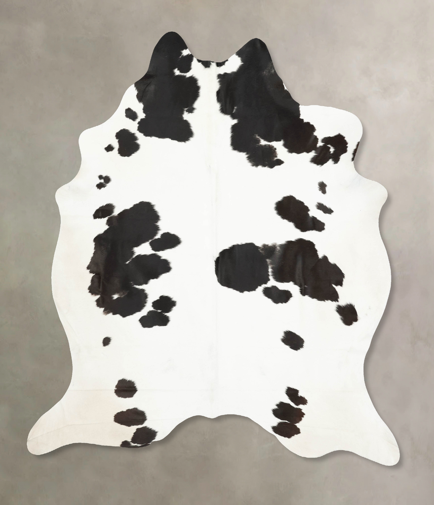 Black and White XX-Large Brazilian Cowhide Rug 7'9"H x 6'11"W #B15989 by Hudson Hides
