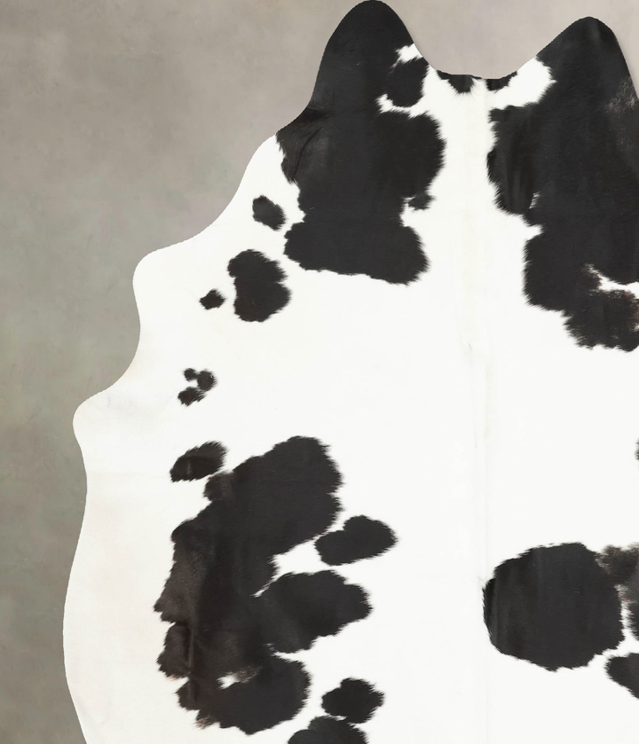 Black and White XX-Large Brazilian Cowhide Rug 7'9"H x 6'11"W #B15989 by Hudson Hides