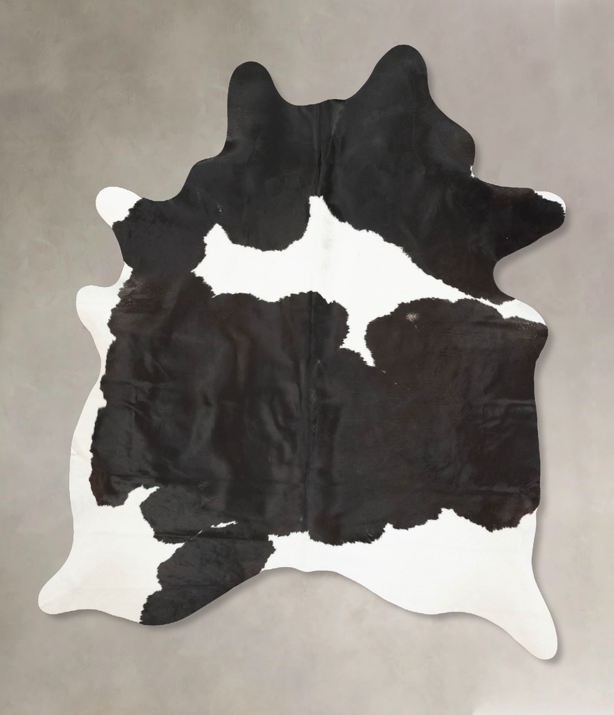 Black and White X-Large Brazilian Cowhide Rug 7'10"H x 6'3"W #B15990 by Hudson Hides