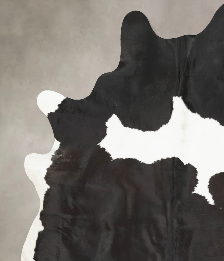 Black and White X-Large Brazilian Cowhide Rug 7'10"H x 6'3"W #B15990 by Hudson Hides