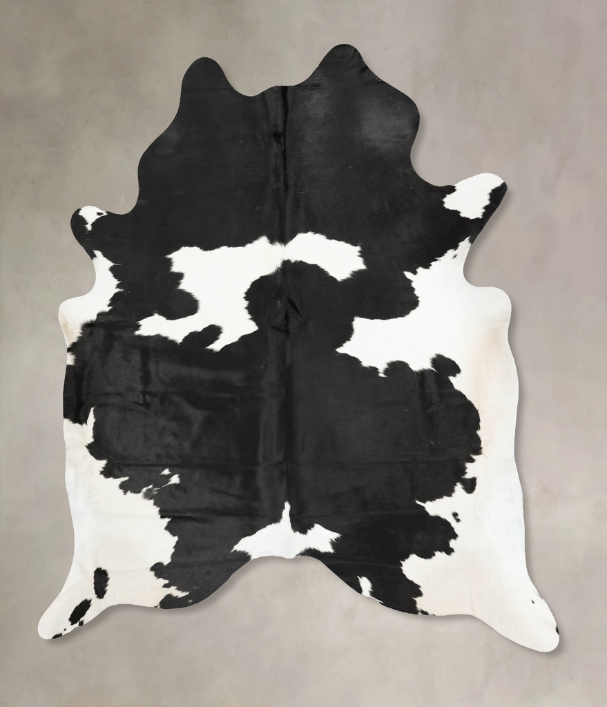 Black and White XX-Large Brazilian Cowhide Rug 8'10"H x 7'4"W #B15991 by Hudson Hides