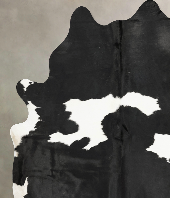 Black and White XX-Large Brazilian Cowhide Rug 8'10"H x 7'4"W #B15991 by Hudson Hides